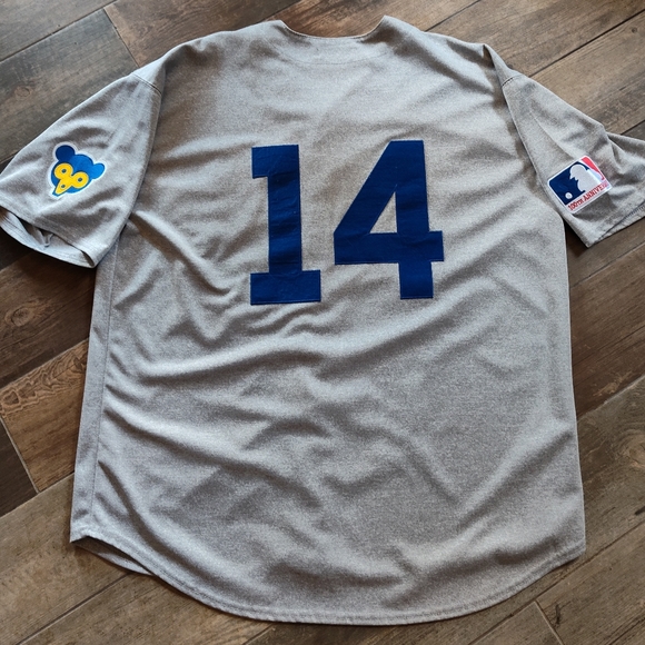 Chicago Cubs Ernie Banks Mitchell and Ness Cooperstown Collection Jersey size 52 - Picture 2 of 4